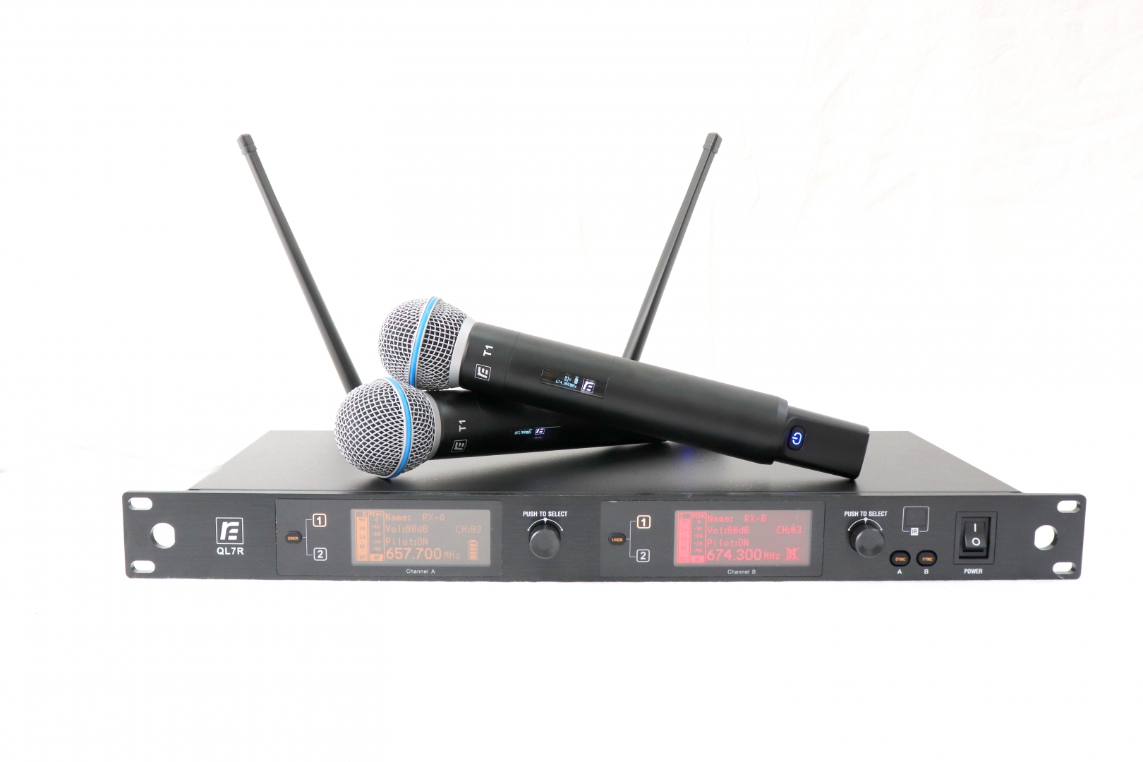 RFIntell QL7R/T1-B 720,500-754,000 МГц 2-канальная радиосистема с 2-мя ручными микрофонами в Якутске