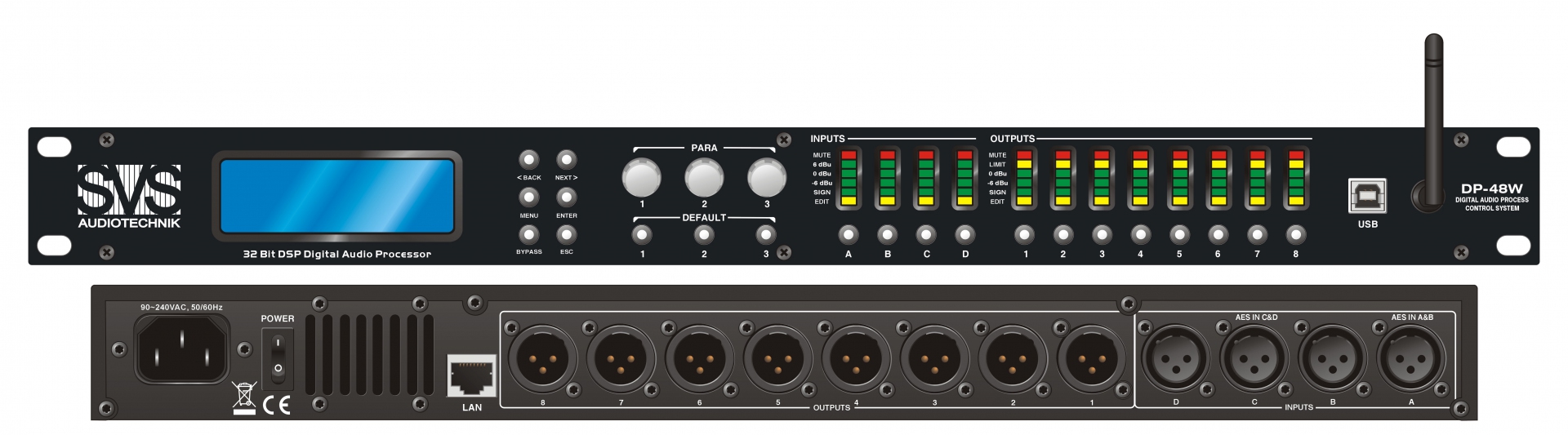SVS Audiotechnik DP-48W Цифровой процессор: 4 входа 8 выходов в Якутске